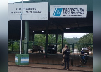 El río Uruguay sigue bajando y el cruce El Soberbio-Porto Soberbo opera sin inconvenientes