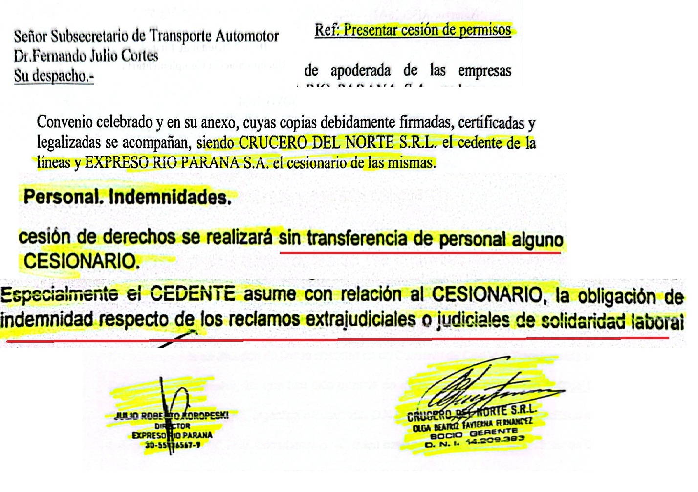 Crucero del Norte solicita ceder rutas internacionales a firma vinculada a Koropeski sin traspasar personal